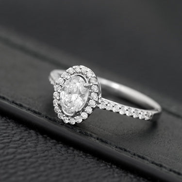 14k White Gold Diamond Engagement Ring in 0.5 Ctw